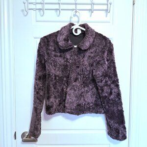 Cute purple faux fur jacket